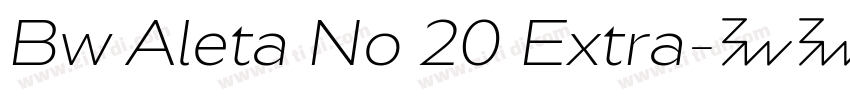 Bw Aleta No 20 Extra字体转换